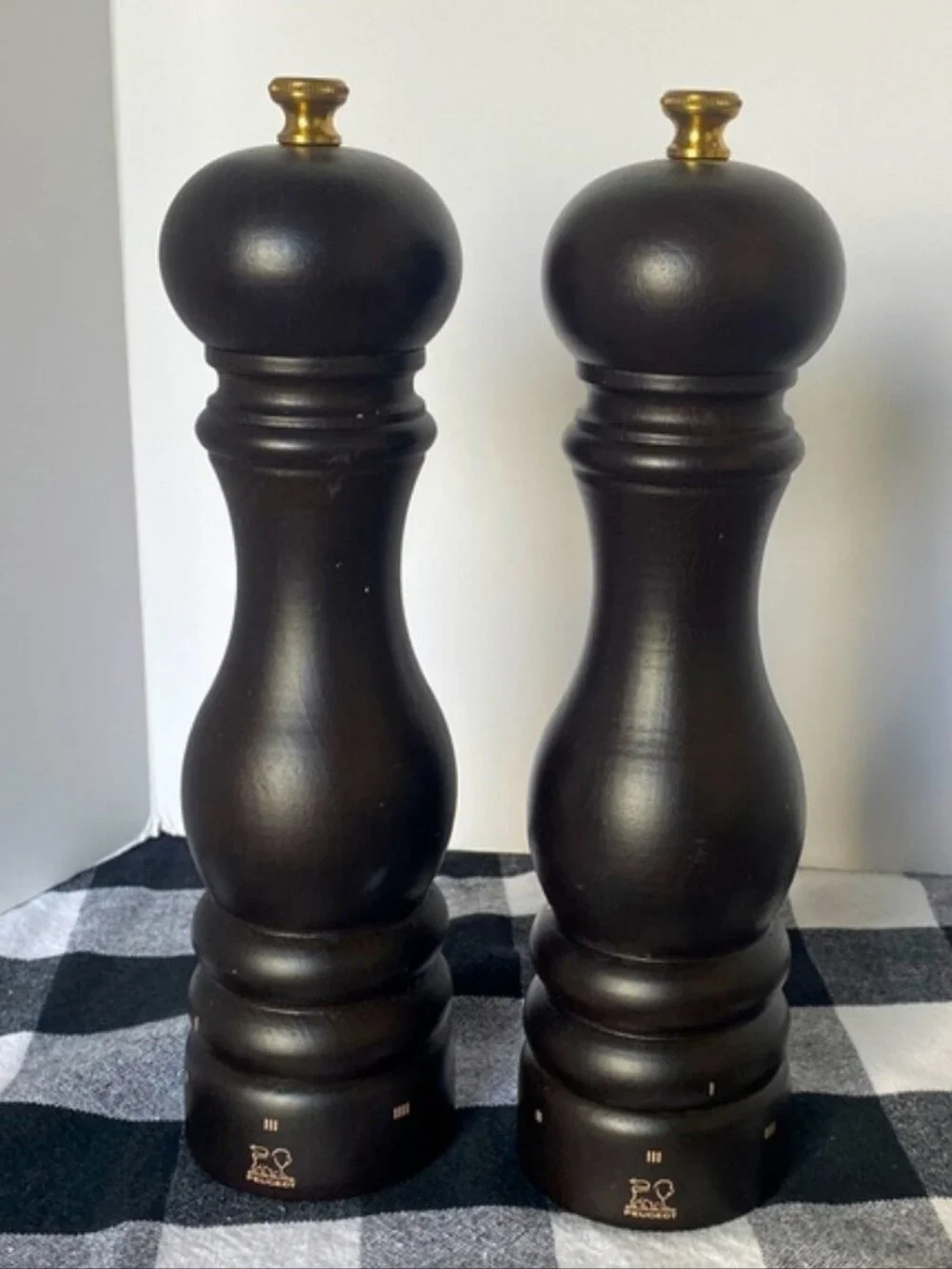 Peugeot Dark Brown and Gold Salt and Pepper Mills